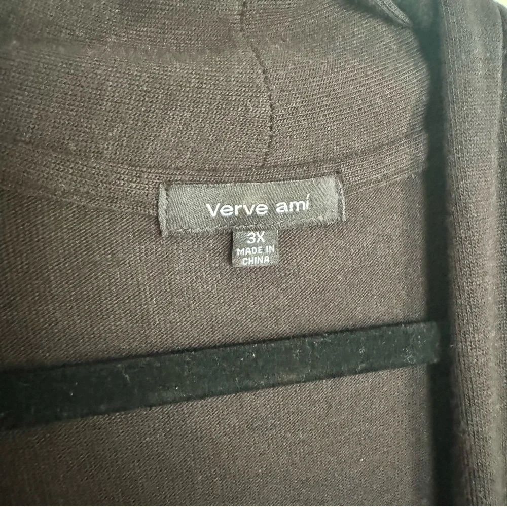 Verve Ami Sleeveless Long Open Cardigan, Black, SIZE 3X, NWT - Picture 4 of 8